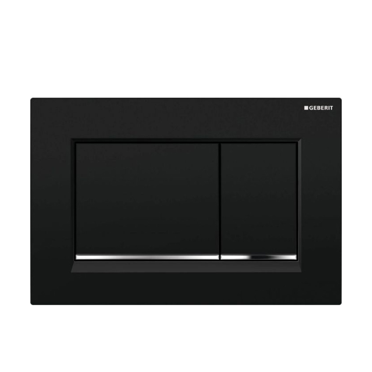 کلید فلاش تانک گبریت مدل سیگما 30 مشکی لاین کروم