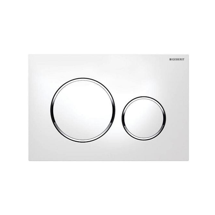 کلید فلاش تانک گبریت مدل سیگما 20 سفید رینگ کروم