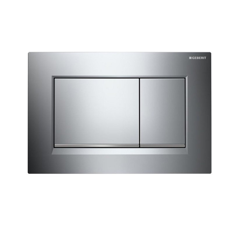 کلید فلاش تانک گبریت مدل سیگما 30 کروم مات لاین کروم براق