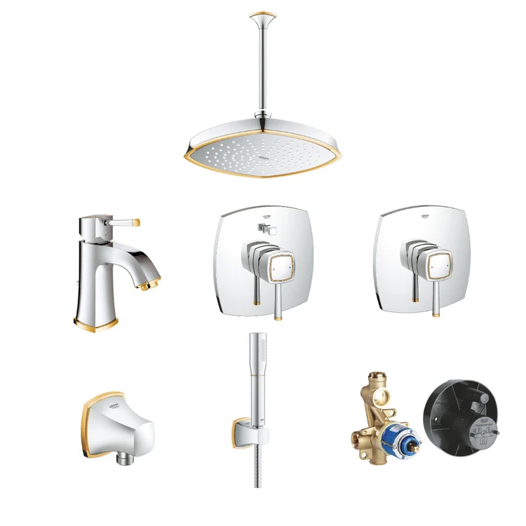 ست کامل شیرآلات توکار گروهه GROHE مدل Grandera با متعلقات کد KGR1051